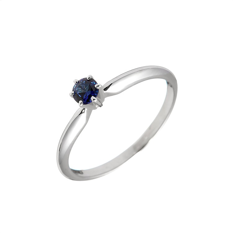 Engagement ring in Gold or Platinum with Sapphire i009Sf