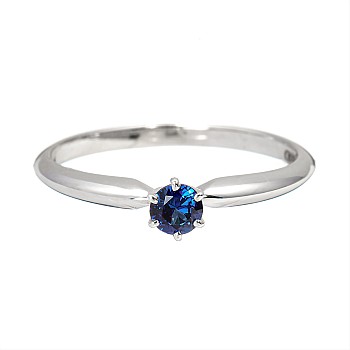 Engagement ring in Gold or Platinum with Sapphire i009Sf