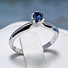 Engagement ring i012Db in Gold with Blue Diamond 0.30ct - 0.50ct