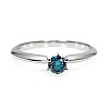 Engagement ring i012Db in Gold with Blue Diamond 0.30ct - 0.50ct