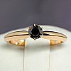 Gold engagement ring i012Dn with Black Diamond 0.33ct - 0.85ct