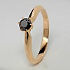 Gold engagement ring i012Dn with Black Diamond 0.33ct - 0.85ct