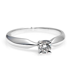 Platina verlovingsring met kleurloze diamant 0,25 ct i017p4pt