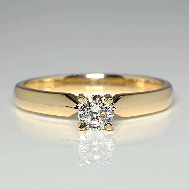 Engagement ring i017p4 in Gold with Diamond - GIA 0.30ct - 0.40ct