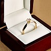 Engagement ring i017p6 in Gold with Diamond - GIA 0.30ct - 0.40ct