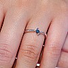 Engagement ring i060Db in Gold with Blue Diamond 0.10ct - 0.15ct