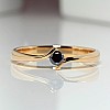 Engagement ring i060Dn in Gold with Black Diamond 0.20ct - 0.33ct