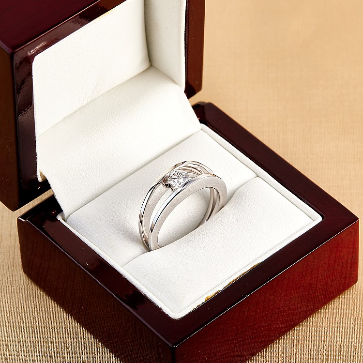 Engagement ring i1145 in Gold with Diamond - GIA 0.30ct - 0.40ct