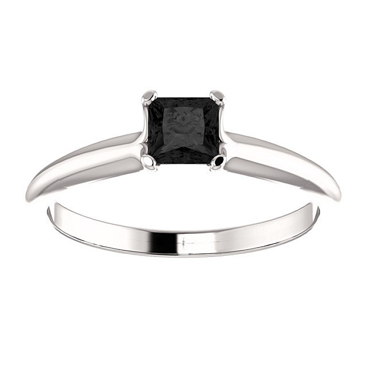 Engagement ring i122005Dn in Gold with Black Diamond 0.33ct - 0.85ct