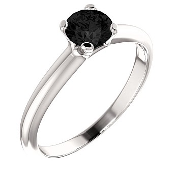 Engagement ring i122005Dn in Gold with Black Diamond 0.33ct - 0.85ct