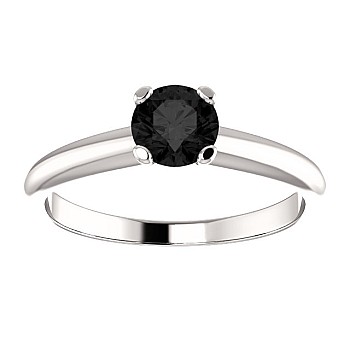 Engagement ring i122005Dn in Gold with Black Diamond 0.33ct - 0.85ct