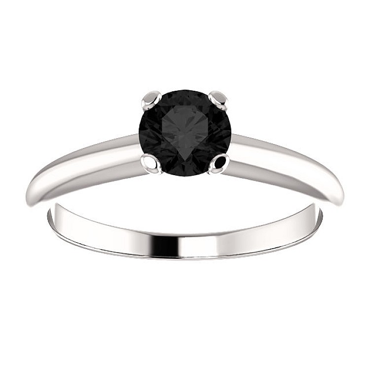 Engagement ring i122005Dn in Gold with Black Diamond 0.33ct - 0.85ct