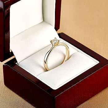 Engagement ring i122005 in Gold with Colorless Diamond - GIA 0.30ct - 0.40ct