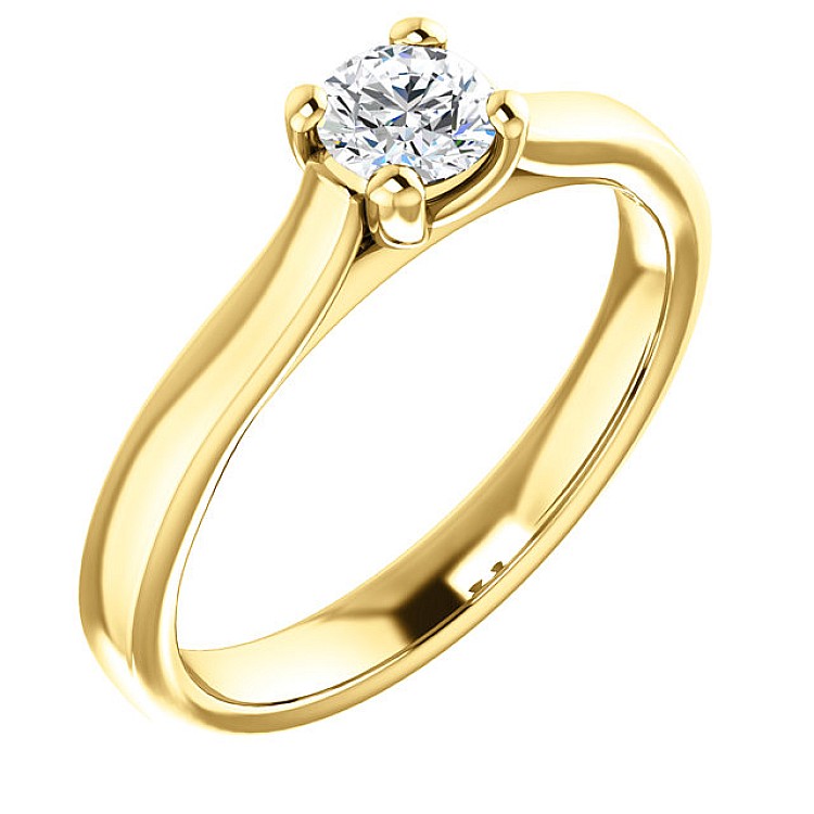 Engagement ring i122100 in Gold with Colorless Diamond - GIA 0.30ct - 0.40ct