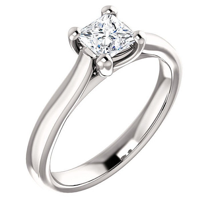 Engagement ring i122100 in Gold with Colorless Diamond - GIA 0.30ct - 0.40ct