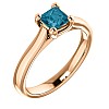 Engagement ring i122100Db in Gold with Blue Diamond