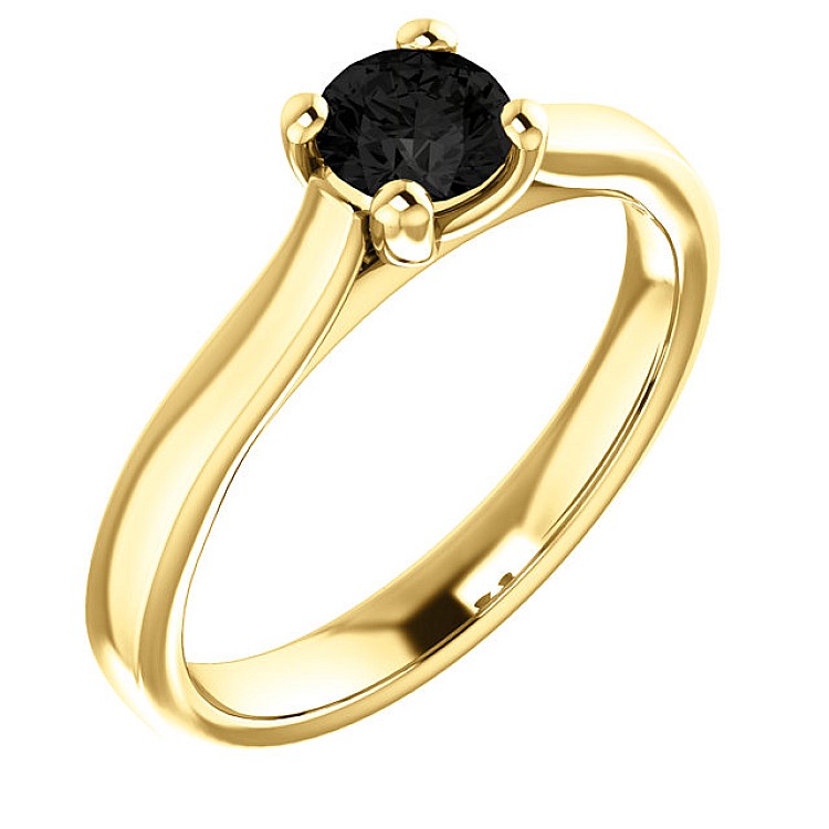 Engagement ring i122100Dn in Gold with Black Diamond 0.33ct - 0.85ct