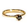 Gold engagement ring i122118Dn with Black Diamond 0.50ct - 0.85ct