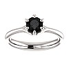 Gold engagement ring i122118Dn with Black Diamond 0.50ct - 0.85ct