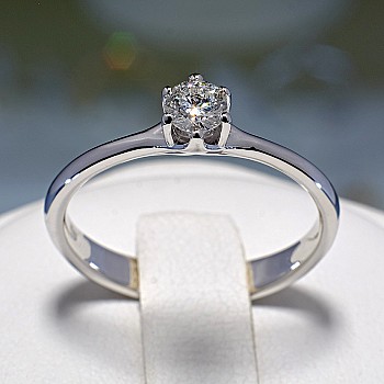 Classic engagement ring in Platinum with Diamond - GIA 0.30ct - 0.40ct i122118Pt