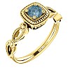 Vintage Gold Engagement Ring with Blue Diamond i122341DB 0.20ct - 0.25ct