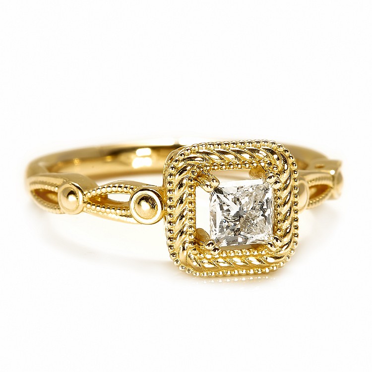 Engagement ring i122341 in Gold with Colorless Diamond - GIA 0.30ct - 0.40ct