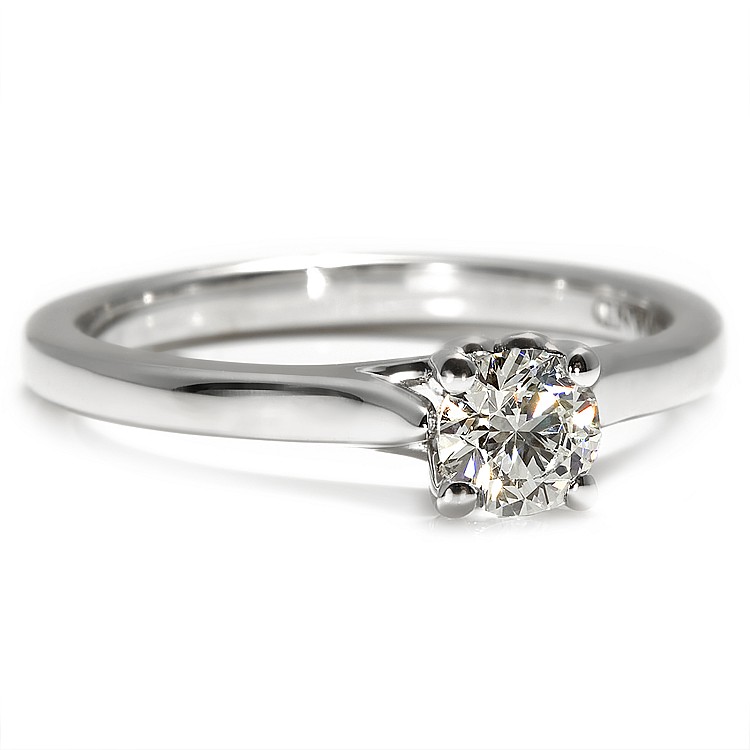 Gold engagement ring with Diamond - GIA 0.30ct - 0.40ct i122455