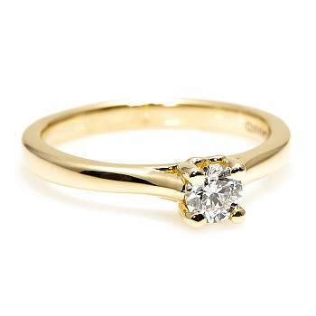 Gold engagement ring with Diamond - GIA 0.30ct - 0.40ct i122455