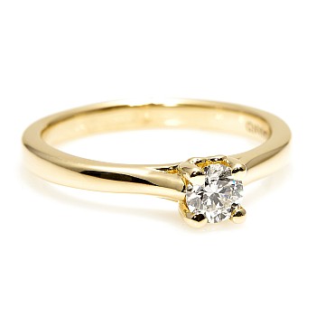 Gold engagement ring with Diamond - GIA 0.30ct - 0.40ct i122455