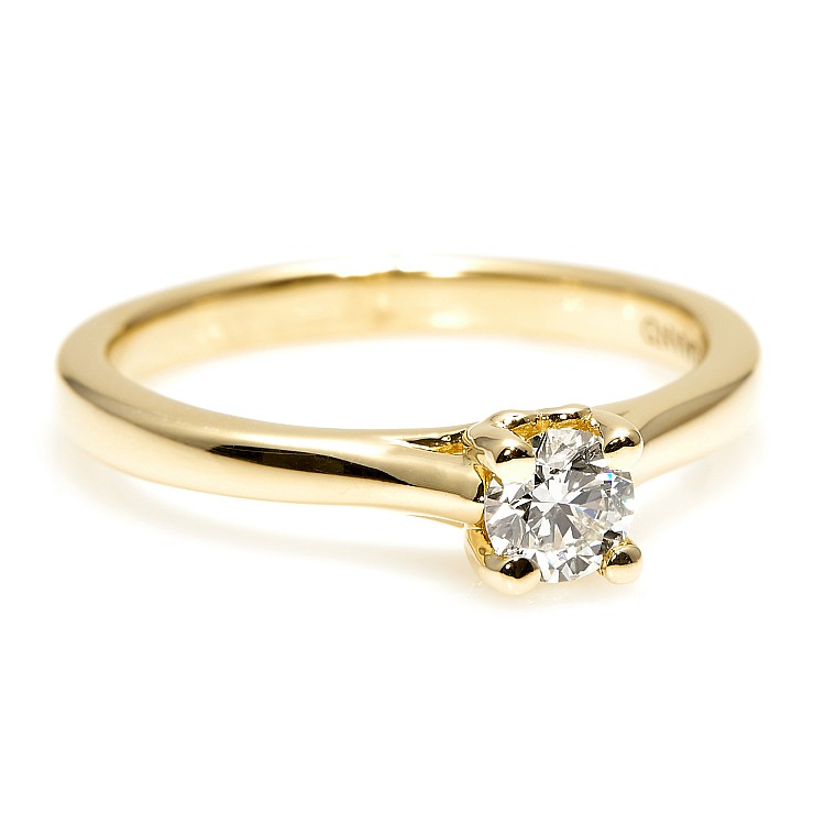 Gold engagement ring with Diamond - GIA 0.30ct - 0.40ct i122455