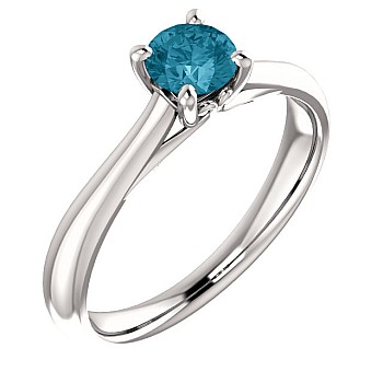 Engagement ring i122455Db in Gold with Blue Diamond 0.20ct - 0.25ct