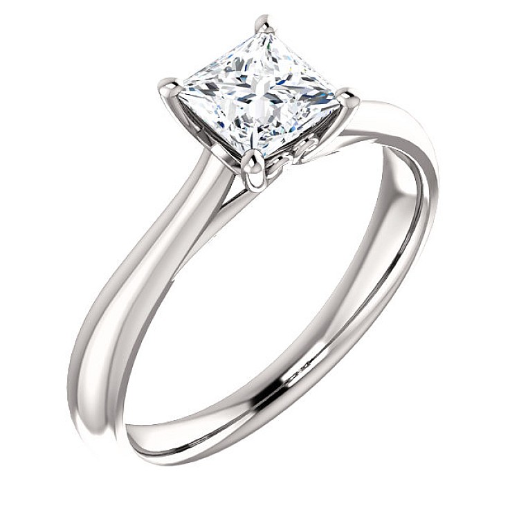 Gold engagement ring with Diamond - GIA 0.30ct - 0.40ct i122455