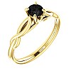 Gold engagement ring i122705Dn with Black Diamond 0.33ct - 0.85ct