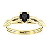 Gold engagement ring i122705Dn with Black Diamond 0.33ct - 0.85ct