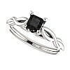 Gold engagement ring i122705Dn with Black Diamond 0.33ct - 0.85ct