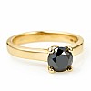 Engagement ring i122797DnDi in Gold with Black Diamond and Diamonds