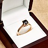 Engagement ring i122797DnDi in Gold with Black Diamond and Diamonds