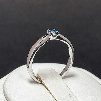 Gold engagement ring i123018db with Blue Diamond 0.20ct - 0.25ct