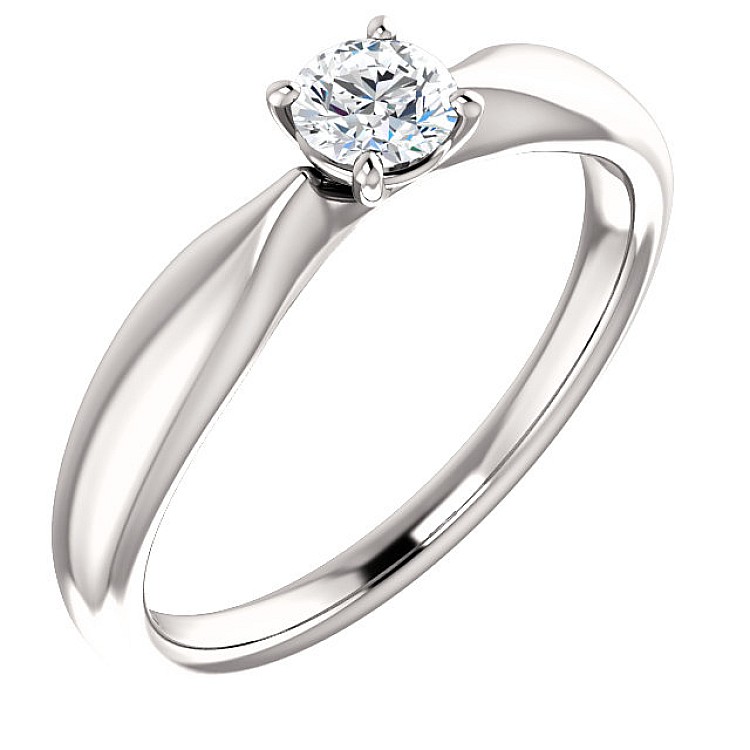 Engagement ring i123018 in Gold with Colorless Diamond - GIA 0.30ct - 0.40ct