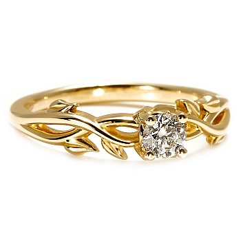 Engagement ring i124343 in Gold with Diamond inspired by nature - GIA 0.30ct - 0.40ct