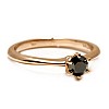 Engagement ring i168dn Tiffany model in Gold with Black Diamond 0.20ct - 0.33ct