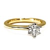 Bicolor engagement ring Tiffany model in Gold with Diamond - GIA 0.30ct - 0.40ct i1450