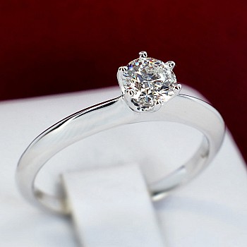 Classic engagement ring in Platinum with Diamond - GIA 0.50ct - 0.70ct i1906Pt