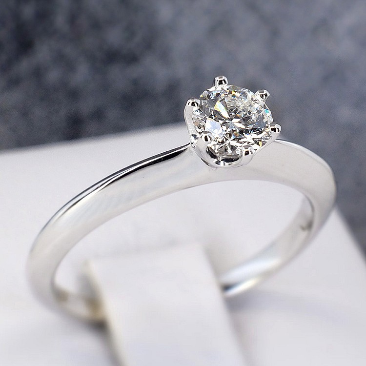 Classic engagement ring p1906 in Platinum with Diamond - GIA 0.50ct - 0.70ct