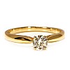 14k Yellow Gold Engagement Ring with GIA Certified Round Diamond i1907