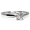 Solitaire White 18k Gold Engagement Ring with Round Diamond GIA Certified i1907