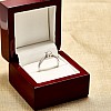 Solitaire White 18k Gold Engagement Ring with Round Diamond GIA Certified i1907