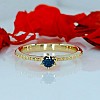 Engagement ring i220db in Gold or Platinum with Blue Diamond 0.10ct - 0.15ct