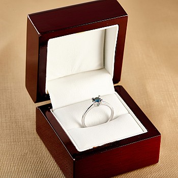 Engagement ring i513Db in Gold with Blue Diamond 0.10ct - 0.25ct