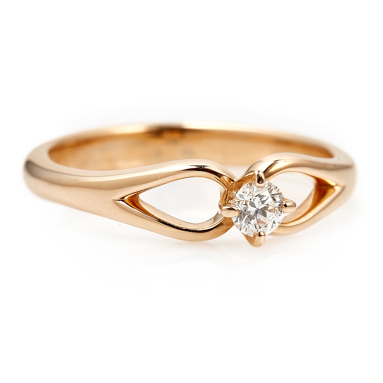 Verlovingsring i517 in goud met diamant 0,15 ct - 0,25 ct